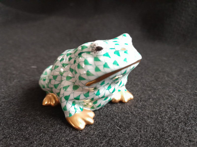 HEREND Netz grün Frosch - # 5321 Top Zustand