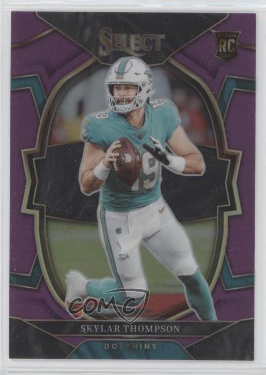 2022 Panini Select Concourse Purple Prizm 5/75 Skylar Thompson Rookie RC 11r1
