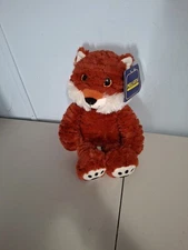 Kellytoy Stuffed Plush Fluffy Brown Red Fox Lovey Sitting Woodland 15" Soft 2020