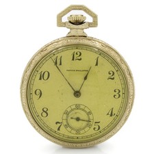 As-Is Antique Patek Philippe 43mm Silver Dial Men's Pocket Watch #W335723-1