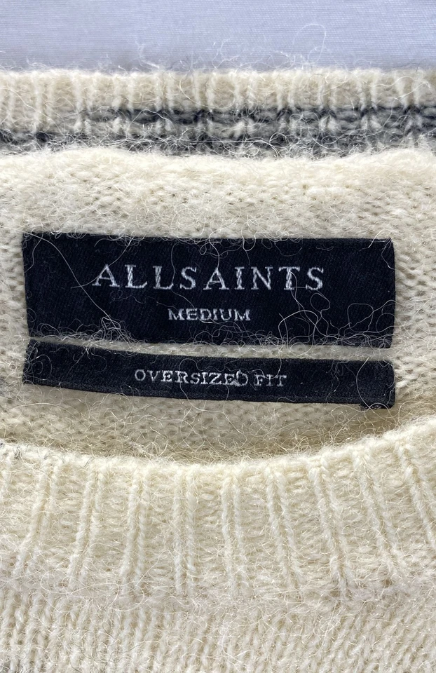 Suéter estampado beige All Saints para hombre talla M Foto 3 de 4