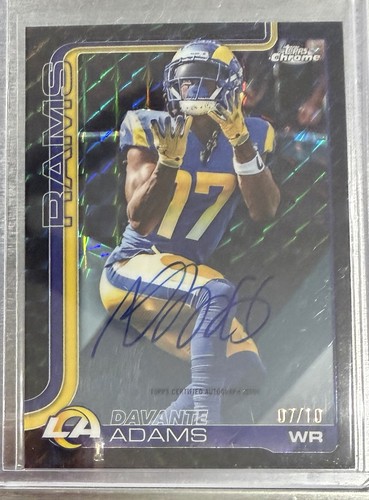 2025 Topps Chrome - Autographs Davante Adams Black Geometric Refractor 7/10 (AU)