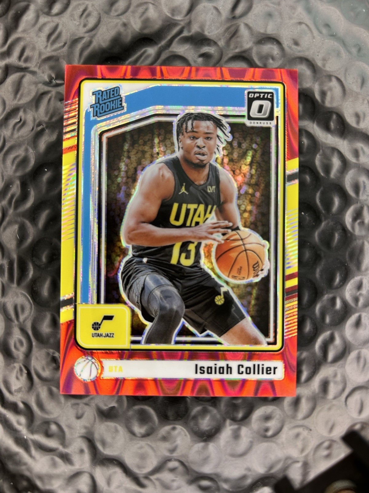 2024-25 Isaiah Collier Optic Red Seismic /149 Utah Jazz Rated Rookie #295