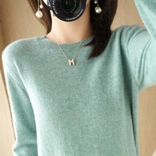 Autumn And Winter Cashmere Sweater Women's Crew Neck Pullover Casual Knitted Top