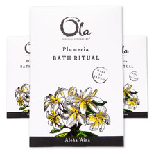 Ola Tropical Apothecary Plumeria Scented Bath Hawaiian Sea Salt Rituals 3 Pack