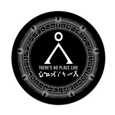 Stargate - No Place Like Home With Gate Round Mouse Pad