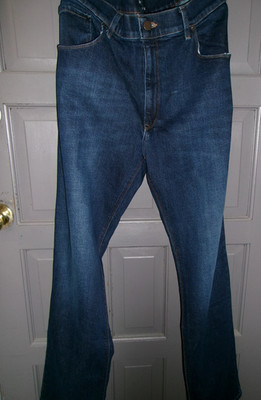 MOTT AND BOW MEN'S 5 POCKET DARK WASH DENIM JEANS 40/32 SLIM