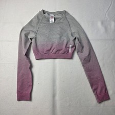 Gymshark women's shirt Adapt Ombre Seamless Long Sleeve Crop Top Small