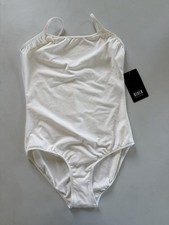 Bloch Parem Cami Leotard Girls Size 14 White CL5607 Ballet Dance NWT