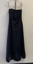Jovani Formal NY Evening Gown Sz 6 Black Strapless Beaded Prom/ Wedding Party