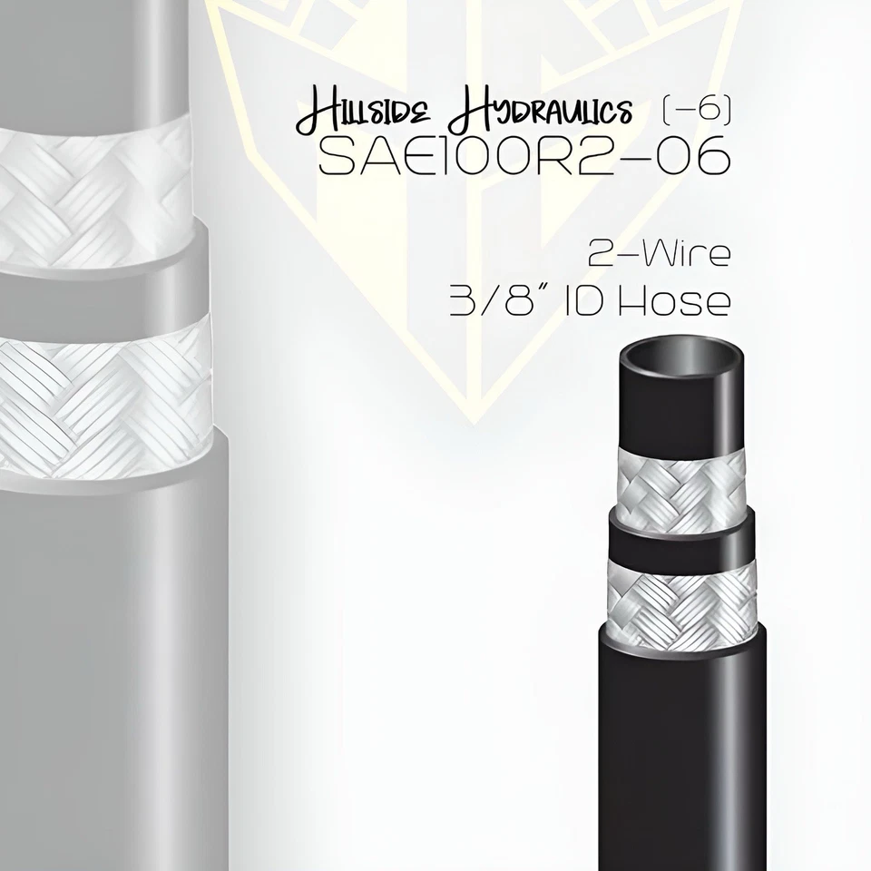 3/8" Hydraulic Hose Assembly - #6 JIC Female Fittings (90°/Straight) - 5,000PSI - Image 3 of 4