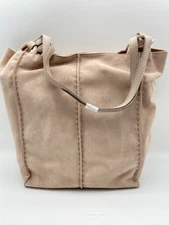 The Sak Los Feliz Tall Leather Tote- Sand Suede
