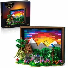 Ideas Sunset Wooden House 3D Puzzle Building Set