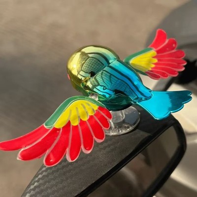 2 Pcs Motorcycle Car Flying Bird Decoration Wind Powered Flapping Wings