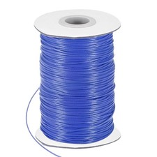 175 Yards 1mm Waxed Polyester Cord with Spool for Jewelry Making,Sapphire Blue