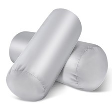 2 Packs Round Neck Pillow Case Covers, 16.1x5.9inch Cervical Neck Roll Pillow