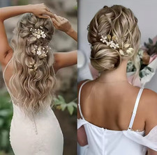 Hair Comb Pin Crystal Pearl Leaf Hair Comb Clip Hairpin Bridal Wedding Hair