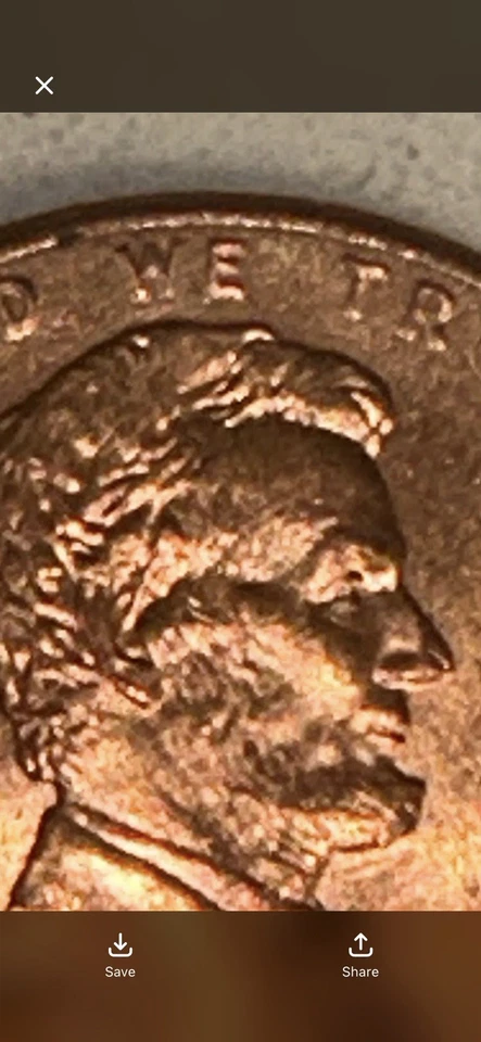 2002 Lincoln Memorial Penny One Cent Crown Die Break Error Coin - Image 2 of 3