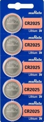 5 Pk MURATA (formerly Sony) CR2025 Keyless Entry Car Remote Key FOB Battery
