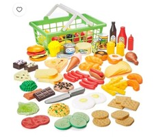 Kid Connection Play Food Basket, 100 Pieces, Toddler Toys