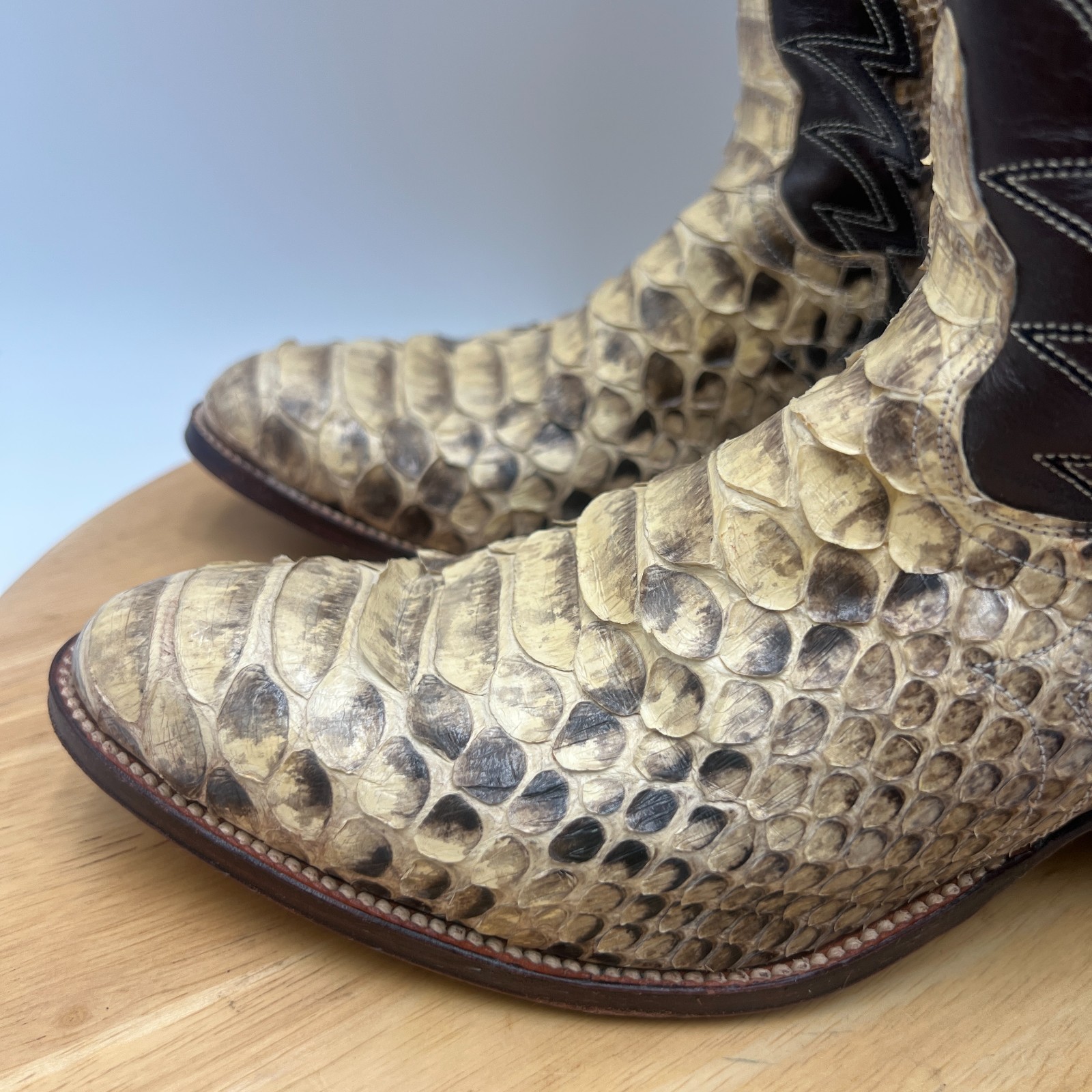 Dan Post Boots Womens 6 Brown Python Snakeskin We… - image 7