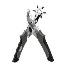 Revolving Punch Pliers 73 - 6 Multi-Hole Sizes For Leather, Rubber, & Plastic...