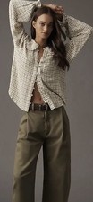 Pilcro Keira Long-Sleeve Plaid Blouse
