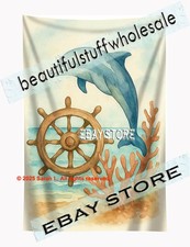 Sea Life Wall Tapestry Nautical Decor ocean art 59X82 in