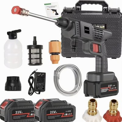 #ad #ad Cordless Pressure Washer Portable Battery Power Car Wash Gun 2 Battery Kit $50.00