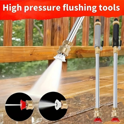 #ad 1pcs Heavy Duty Multifunctional High Pressure Cleaning Rod With 2 Hose Nozzles $16.14