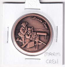 AUSTRALIAN IN THE GREAT WAR 1914-1918 MAXIM CREW 1915 PENNY MEDALLION #5377