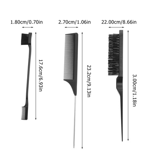 3 Pcs Highlight Comb Professional Salon Highlights Hair Color Brush - Picture 7 of 12