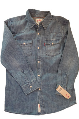 Levi's  Big Boys Long-Sleeve Western Shirt Size L