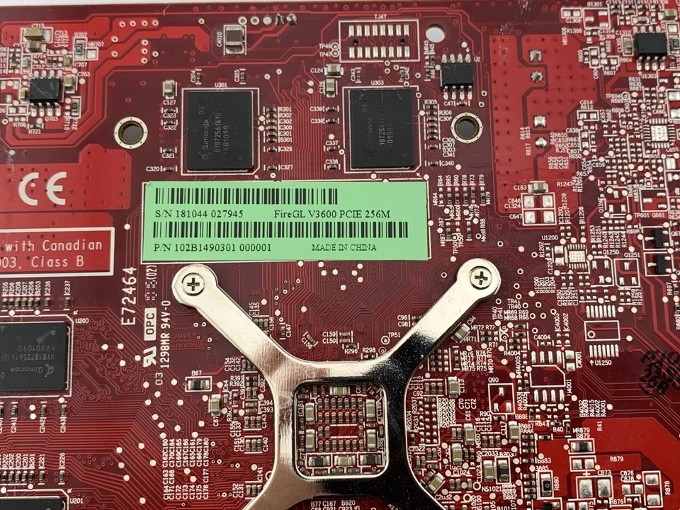 ATI FireGL V3600 256MB PCIE 256M Workstation Video Card 102B1490301 - Image 3 of 4