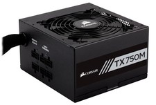 Corsair TX750M, 750 Watt 80 Gold Certified, Semi Modular Power Supply- PSU Only