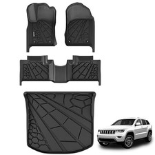 Jeep Grand Cherokee 2016-2023 All Weather TPE Floor Mats  Cargo Liner
