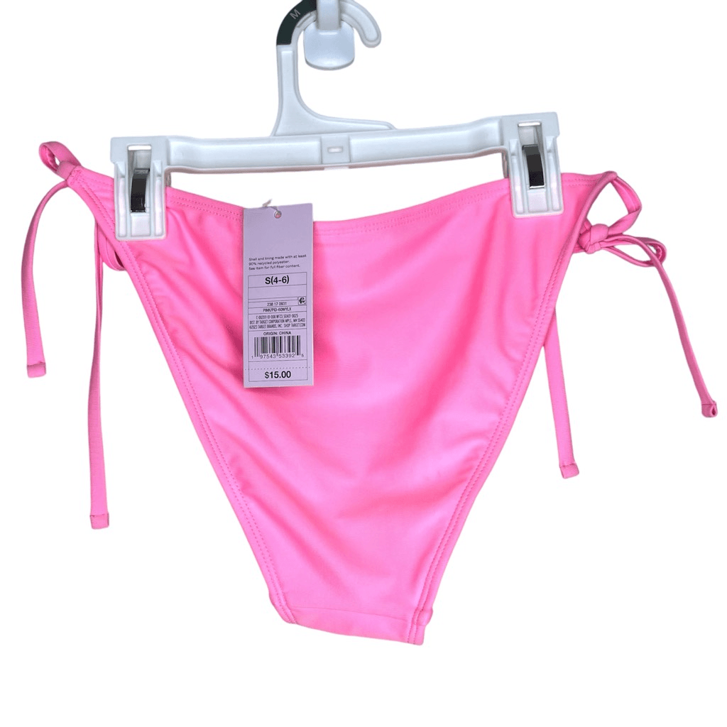 ミミ NEW Wild Fable Side-Tie Low-Rise Cheeky High Leg Pink Bikini