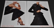 2002 Print Ad Sexy Heels Long Legs Fashion Lady Blonde Valentino Black Dress art