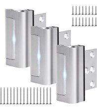 Home Security Door Reinforcement Lock - 3 Pack Metal Door Locks for Kids Safety