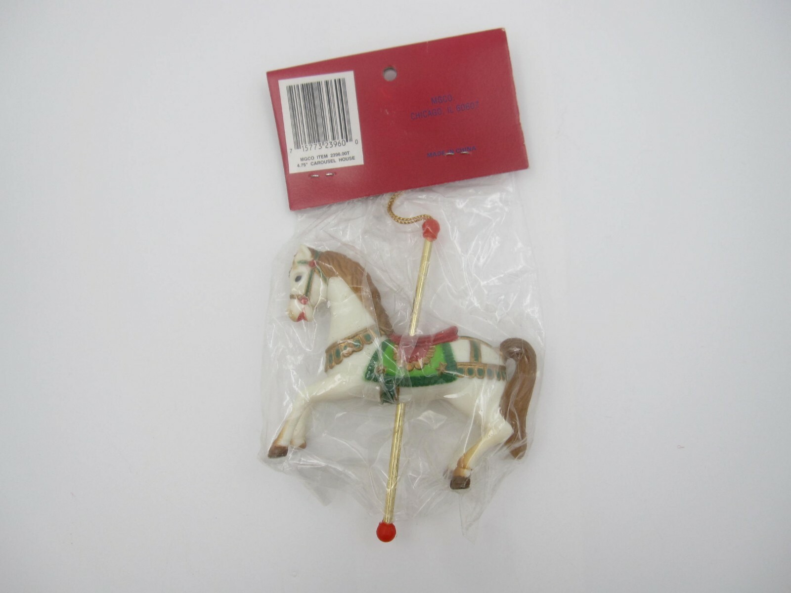 Vintage NOS Designland Miniature Carousel Horse Figure