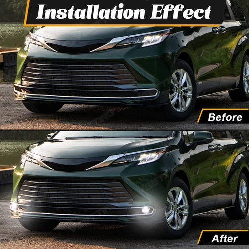 Fit 2021-25 2022 2023 Toyota Sienna Wire Harness Switch Pair LED Fog Lights Kit - Picture 10 of 14