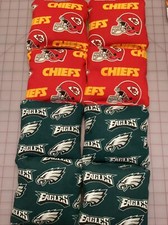 Philadelphia Eagles Kansas City Chiefs Cornhole bags set 8 bags ACA Standard