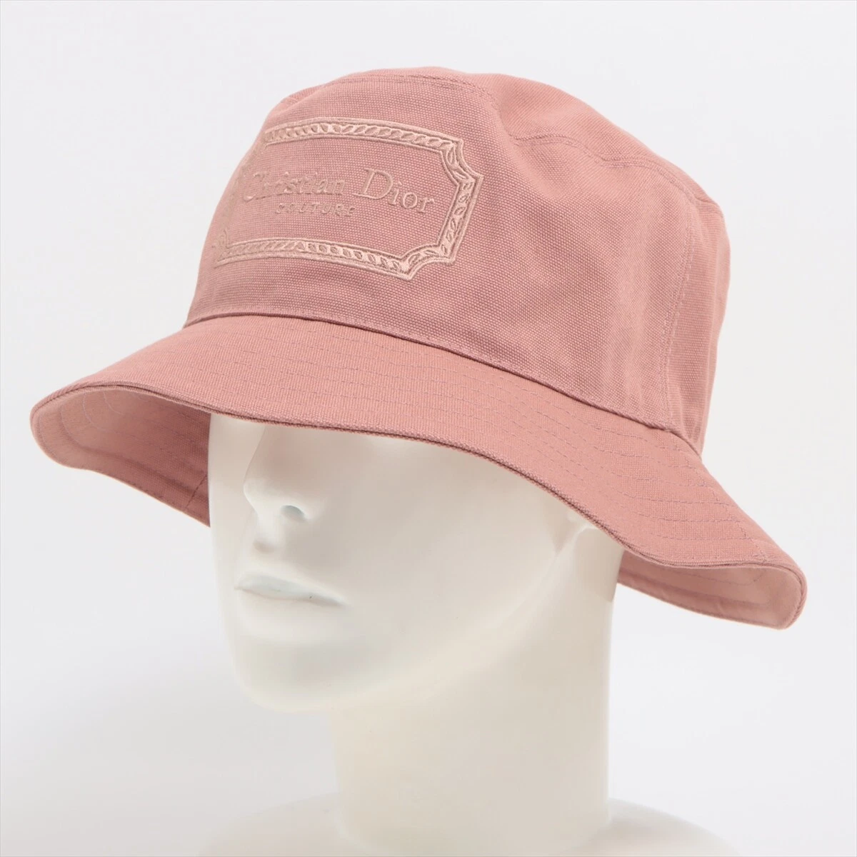 Chapeau seau logo Dior Dior M coton rose 293C906I5641 FS sceau