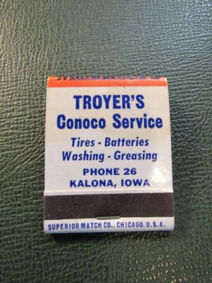 Matchbook - Troyers Conoco oil gas Kalona IA FULL