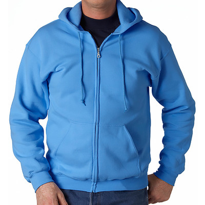 Men's Solid Full Zip Up Hoodie Classic Hooded Zipper Sweatshirt Cotton Unisex 