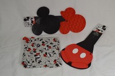 Disney Mickey Mouse 2pk Silicone Trivets Kitchen, Cotton Pot Holders T4