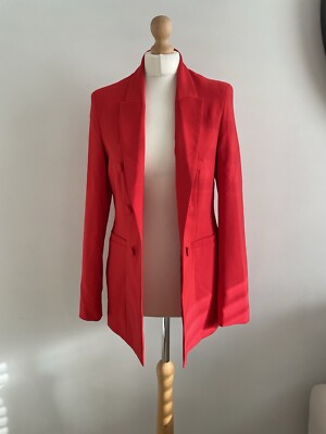 Rinascimento Giacca Blazer Red BNWT Gold Buttons Jacket Smart Classic Medium