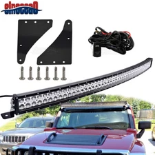 Fit Hummer H3 06-10 52'' Roof Curved LED Light Bar Mounting Bracket Wiring Kit