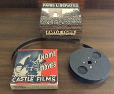 1944 WW2 16mm Castle Films Paris Liberated, Yanks Recapture Guam  Bonus Case