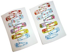 Floral 1.25" flower snap clips x 20 pieces xa63 